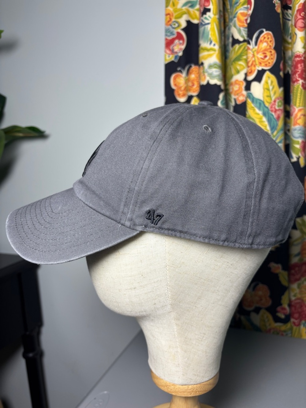 MLB LOS ANGELES DODGERS '47 CLEAN UP Baseball Hat Charcoal Gray - Picture 5 of 8